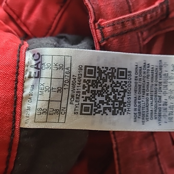 Women’s Guess Jeans Pants Soft Size 30 Burgundy Slim Fit Pockets Zipper - Picture 6 of 6